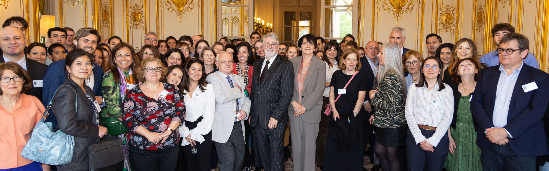 UCD alumni attending an Alumni Reception in Paris, with UCD President Prof Orla Feely in attendance.